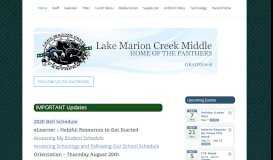 
							         Lake Marion Creek | Welcome to our school!								  
							    
