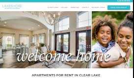 
							         Lakeshore Apartments: Apartments in Clear Lake								  
							    
