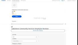 
							         Lakeshore Community Services Employee Reviews - Indeed								  
							    