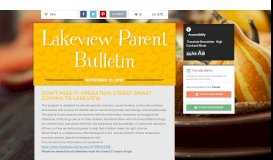 
							         Lakeview Parent Bulletin | Smore Newsletters for Education								  
							    
