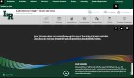 
							         Lakewood Ranch HS / Homepage - School District of Manatee County								  
							    