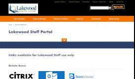 
							         Lakewood Staff Portal | Lakewood Health System								  
							    