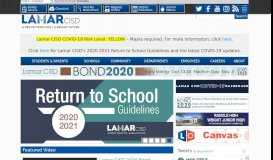 
							         Lamar Consolidated ISD - A Proud Tradition - A Bright Future								  
							    