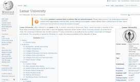 
							         Lamar University - Wikipedia								  
							    