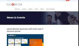 
							         Lamb Weston launches with their new IT Services portal - Plat4mation								  
							    