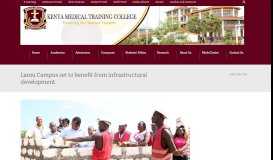 
							         Lamu Campus - Kenya Medical Training College								  
							    