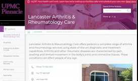
							         Lancaster Arthritis & Rheumatology Care-Lancaster, Pa								  
							    