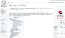 
							         Lancaster Bible College - Wikipedia								  
							    