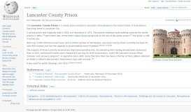 
							         Lancaster County Prison - Wikipedia								  
							    