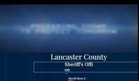 
							         Lancaster County Sheriff Office								  
							    