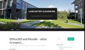 
							         Lancaster eLearning | eLearning activity at Lancaster University								  
							    