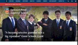 
							         Lancaster Royal Grammar School: Home								  
							    