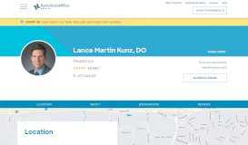
							         Lance Martin Kunz, DO | Baylor Scott & White Health								  
							    