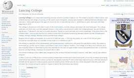 
							         Lancing College - Wikipedia								  
							    