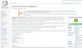 
							         Land Bank of the Philippines - Wikipedia								  
							    