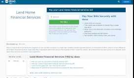
							         Land Home Financial Services: Login, Bill Pay, Customer Service and ...								  
							    