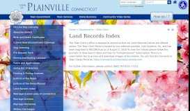
							         Land Records Index | Town of Plainville CT								  
							    