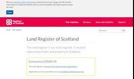 
							         Land Register of Scotland - Registers of Scotland								  
							    