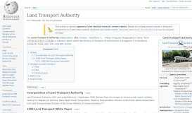 
							         Land Transport Authority - Wikipedia								  
							    