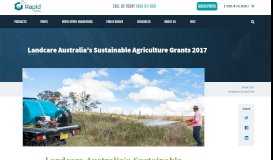 
							         Landcare Australia's Sustainable Agriculture Grants 2017 | RapidSpray								  
							    