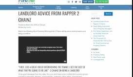 
							         Landlord Advice from Rapper 2 Chainz - Park One Properties								  
							    