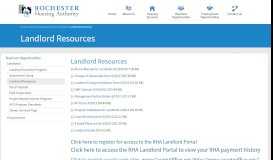 
							         Landlord Resources - Rochester Housing Authority								  
							    