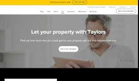 
							         Landlords Letting Agent Services - Taylors Estate Agents								  
							    