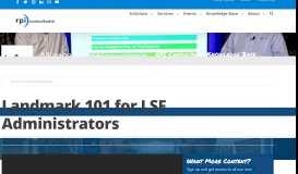 
							         Landmark 101 for LSF Administrators Webinar - RPI Consultants								  
							    