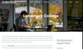 
							         Landmark College - THE INSTITUTE FOR COLLEGIATE & CAREER ...								  
							    
