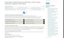 
							         Lane Apex Disposal Services Bill Pay, Online Login ...								  
							    