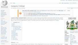 
							         Langara College - Wikipedia								  
							    