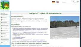 
							         Langlauf- Loipen im Schwarzwald								  
							    