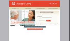 
							         Language of Caring Client Portal								  
							    