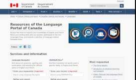
							         Language Portal of Canada - Resources of the Language Portal of ...								  
							    