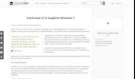 
							         LanSchool v7.4 Supports Windows 7 | Business Wire								  
							    
