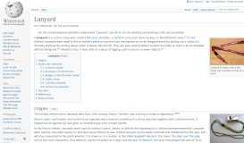 
							         Lanyard - Wikipedia								  
							    