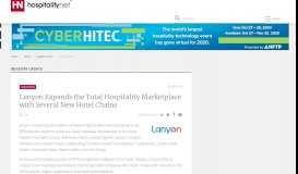 
							         Lanyon Expands the Total Hospitality Marketplace with Several New ...								  
							    