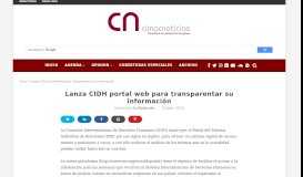 
							         Lanza CIDH portal web para transparentar su información | Cimac ...								  
							    