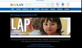 
							         LAP-Learning Accomplishment Profile™ | Kaplan Early Learning								  
							    