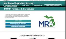 
							         LARA - Michigan Medical Marijuana Program (Patients/Caregivers)								  
							    