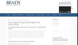 
							         Las Vegas Property Management Information - Brady Realty Group								  
							    