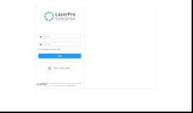 
							         LaserPro Enterprise Login								  
							    