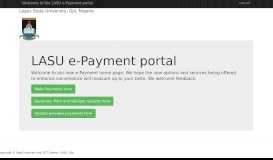 
							         LASU e-Payment Portal								  
							    