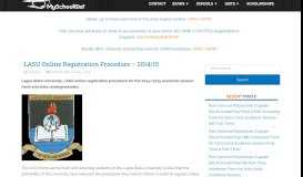 
							         LASU Online Registration Procedure - 2014/15 - MySchoolGist								  
							    