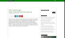 
							         LASU Portal Login | www.studentservices.lasu.edu.ng - Schoolinfong ...								  
							    
