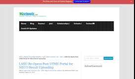 
							         LASU Re-Opens Post UTME Portal for NECO Result Uploading								  
							    
