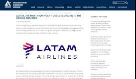 
							         LATAM, the Most Significant Media Campaign in the Airline Industry ...								  
							    