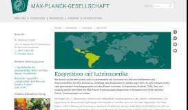 
							         Lateinamerika | Max-Planck-Gesellschaft								  
							    