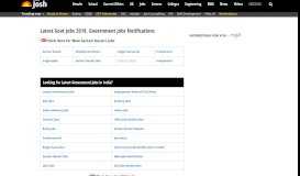 
							         Latest Govt Jobs 2019, Government Jobs Notifications - Jagran Josh								  
							    