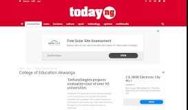 
							         Latest news about College of Education Akwanga from Nigeria and ...								  
							    